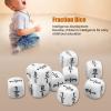 Fractional Number Dice, 20 PCS Intelligence Development White Fraction Dice for Children Toys view 3
