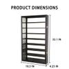 1/24 Scale Diecast Display Case Holds 16 Toy Cars 1:24 Scale Compatible with Hot Wheels, UV Protection Door Wall Mount Cabinet Black Finish Frame view 3