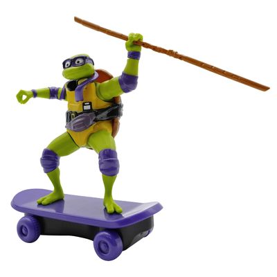 Teenage Mutant Ninja Turtles Toy, Donatello Sewer Shredder Pullback Skateboard, Mutant Mayhem TMNT Collectible Ninja Turtle, Ages 3+