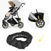 Wheelchair Cover, Baby Stroller Wheel Cover Hand Washable for Wheelchairs for Strollers for Outdoor Travel Fit for 4.7-5.5 Inch Dia Wheels view 3
