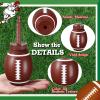 Sawysine 12 Sets Football Ball Cups with Straws and Lids, 10 oz Toddler Plastic Reusable Super Football Party Cups Bulk for Kids Birthday Theme Party Supplies view 3