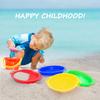 QINGLER Sand Sifters Sieve for The Beach Sand Toys (Red, Blue, Yellow & Green) Complete Gift Set Bundle-4Pack(8.75x 9.75in) view 2