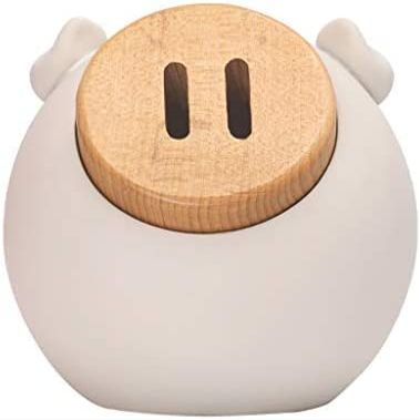 KRASS Collector88 Pink Piggy Piggy Bank Beige Money Box with Wooden Resin Body and Wooden Mouth for Boys, Girls, Children, Money Box for Adults, Beige S,