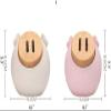 KRASS Collector88 Pink Piggy Piggy Bank Beige Money Box with Wooden Resin Body and Wooden Mouth for Boys, Girls, Children, Money Box for Adults, Beige S, view 2