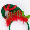 HKSICHENGKEJI 2 Pack Christmas Elf Headband Hair Hoop Cute Head Hat Topper Holiday Headwear Girl Xmas New Year Cosplay Gift view 4