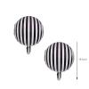 10 Pcs Black and White Striped Aluminum Balloons Decoration Foil Mylar Balloons for Birthday Party, Baby Shower, Halloween, Ceremonies, Holiday Parties Decoration Supplies view 2
