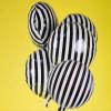 10 Pcs Black and White Striped Aluminum Balloons Decoration Foil Mylar Balloons for Birthday Party, Baby Shower, Halloween, Ceremonies, Holiday Parties Decoration Supplies view 3