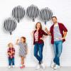 10 Pcs Black and White Striped Aluminum Balloons Decoration Foil Mylar Balloons for Birthday Party, Baby Shower, Halloween, Ceremonies, Holiday Parties Decoration Supplies view 4