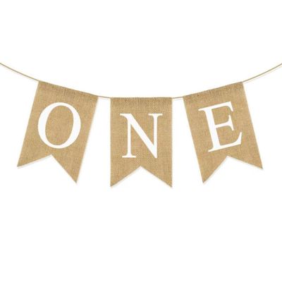 1st BaBy Birthday Banner First Birthday Decorations Burlap Banner for Boy or Girl Highchair Banner BaBy Birthday Party Decorations