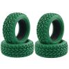 LAFEINA 4PCS 75mm RC Rally Car Grain Rubber Tires for 1:10 RC On Road Car Tamiya HSP HPI Kyosho (Green) view 1