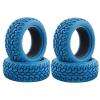 LAFEINA 4PCS 75mm RC Rally Car Grain Rubber Tires for 1:10 RC On Road Car Tamiya HSP HPI Kyosho (Blue) view 1