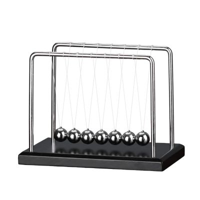 Newtons Cradle Pendulum with 7balls 50+ Sec Swingtime Glass Base Balance Ball