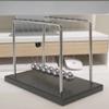 Newtons Cradle Pendulum with 7balls 50+ Sec Swingtime Glass Base Balance Ball view 3