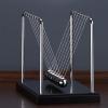 Newtons Cradle Pendulum with 7balls 50+ Sec Swingtime Glass Base Balance Ball view 4