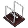 Ejoyous Newton's Balance Ball, Metal Balance Swinging Physics Science Pendulum Balls Desk Motion Toy for Office Physics Teacher Decorations(Wine red Bottom) view 2