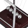 Ejoyous Newton's Balance Ball, Metal Balance Swinging Physics Science Pendulum Balls Desk Motion Toy for Office Physics Teacher Decorations(Wine red Bottom) view 4