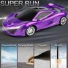 Remote Control Car for Girls, RC Sport Racing for Kids Hobby Toy, 2.4GHz Electric Power On Road High Speed Drift Model Vehicle with Led Headlight and Controller Rechargeable,Xmas Birthday Gifts Purple view 2