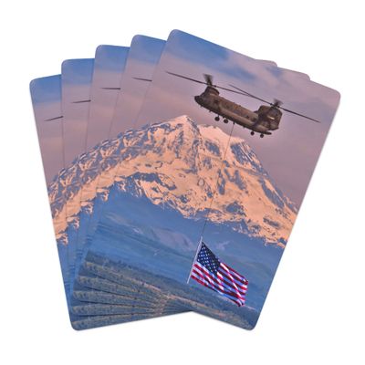 Brian Bula Mount Rainier Playing Cards Patriotic National Guard Mount Rainier Poker Cards