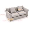 iLAND Modern Dollhouse Furniture on 1/12 Scale, Miniature Couch for Dollhouse Living Room (Khaki Drills) view 2
