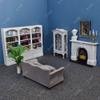iLAND Modern Dollhouse Furniture on 1/12 Scale, Miniature Couch for Dollhouse Living Room (Khaki Drills) view 4