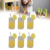 LBEC Miniature Lemonade Glasses, Resin Pack of 20 Dollhouse Lemonade Glasses for Decoration view 2