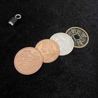 SUMAG Magnetic Scotch and Soda (Morgan Dollar and Queen Victoria Ancient Coin) Coins Magic Tricks for Magicians Close up Illusions Gimmicks Props Deluxe Set