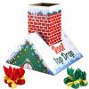 Eaasty Christmas Bean Bag Toss Drop Game Cardboard Chimney Cornhole Set Christmas Party Games with 6 Toss Bags for Outdoor Lawn Adults Family view 1