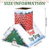Eaasty Christmas Bean Bag Toss Drop Game Cardboard Chimney Cornhole Set Christmas Party Games with 6 Toss Bags for Outdoor Lawn Adults Family view 2