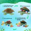 Aoriher 6 Pieces Sea Turtle Stuffed Animal with Babies 12" Mommy Stuffed Sea Turtle with 3 Little Plush 2 Plush Eggs Soft Pillow Tortoise Hugging Gifts for Kids Birthday Baby Shower Party(Modern) view 3