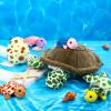 Aoriher 6 Pieces Sea Turtle Stuffed Animal with Babies 12" Mommy Stuffed Sea Turtle with 3 Little Plush 2 Plush Eggs Soft Pillow Tortoise Hugging Gifts for Kids Birthday Baby Shower Party(Modern) view 4