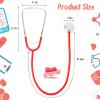 Hanaive 20 Pcs Kids Stethoscope Toys Bulk Stethoscopes for Children Girl Boy Doctor Nurse Party Halloween Costume Role Cosplay Pretend Game Accessories, 4 Colors view 3