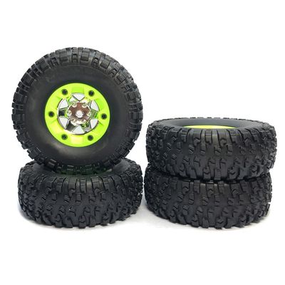 MOOKEENONE 4* Replacement RC Buggy Rubber Wheels & Tires + Wheel Rims Model Car for WLtoys 12428 1/12