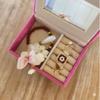 CONCISE 1/6 & 1/12 Scale Miniature Velvet Sofa w/Hidden Jewelry Box for Women 14+ Collectors Ring Earring Necklace Bracelet Trinket Storage - Pink Decor for Display & Dressing Tables view 3