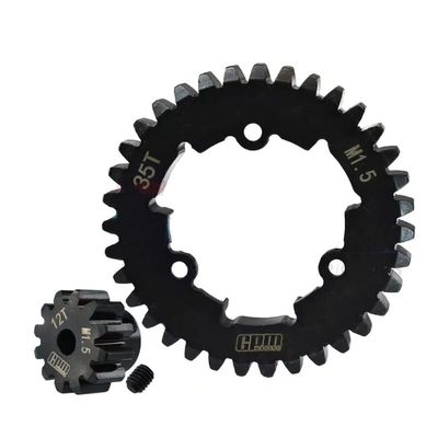 GPM for TRAXXAS-1/5 X-MAXX 6S Monster TRUCK-77076-4TRAXXAS-1/5 X-MAXX 8S Monster TRUCK-77086-4 Medium Carbon Steel Motor Gear 12T with 35T Main Gear