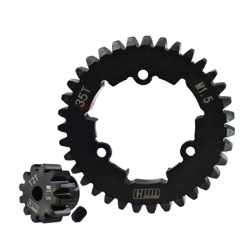 GPM for TRAXXAS-1/5 X-MAXX 6S Monster TRUCK-77076-4TRAXXAS-1/5 X-MAXX 8S Monster TRUCK-77086-4 Medium Carbon Steel Motor Gear 12T with 35T Main Gear
