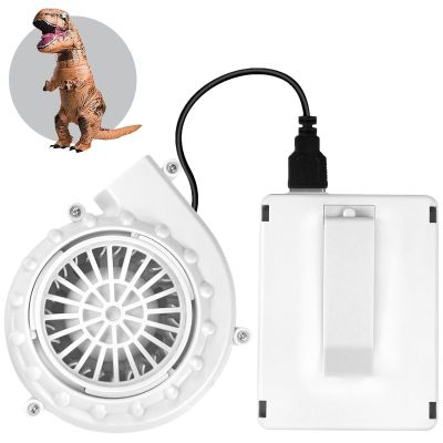 Wittocs White Costume Fan Mini Blower Fan for Dinosaur Halloween Inflatable Blow Up Costume(Upgraded Version)