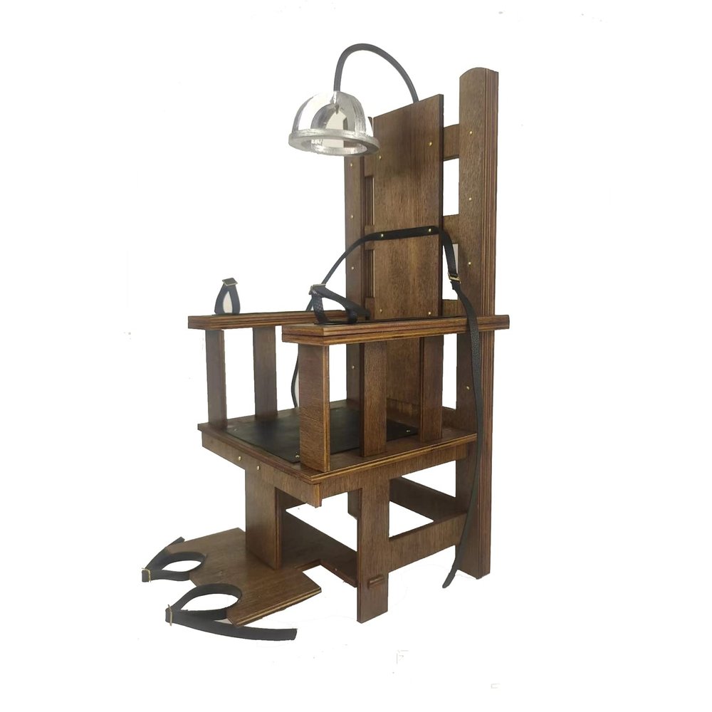 1/6 Scale wooden Electric Chair Torture chair model  Creative Props Decoration Scene ornamentsSuit For 12 inch action figures Accessories