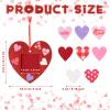 24 Pcs Valentine Picture Frame Craft Kits Heart Felt Photo Frames Ornaments Bulk with 100 Pcs Stickers Glitter Valentines Tree Classroom Hanging Decoration for Kids Pre-School Toddlers view 2