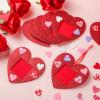 24 Pcs Valentine Picture Frame Craft Kits Heart Felt Photo Frames Ornaments Bulk with 100 Pcs Stickers Glitter Valentines Tree Classroom Hanging Decoration for Kids Pre-School Toddlers view 3