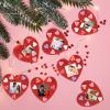 24 Pcs Valentine Picture Frame Craft Kits Heart Felt Photo Frames Ornaments Bulk with 100 Pcs Stickers Glitter Valentines Tree Classroom Hanging Decoration for Kids Pre-School Toddlers view 4
