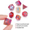 7pcs/Set D4 D6 D8 D10 D12 D20 Dichromatic Polyhedral Dices for Beginner Role Playing Game D&D Dice Set Party Table Board Game Supplieswith A Silver Pouch(YellowBlack) view 4