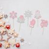 24 Pcs Oh Baby Silver Glitter Snowflake Cupcake Toppers - Frozen It's a Girl & Boy Party Decorations for Winter Onederland Babyshower Birthday view 3