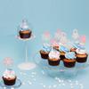 24 Pcs Oh Baby Silver Glitter Snowflake Cupcake Toppers - Frozen It's a Girl & Boy Party Decorations for Winter Onederland Babyshower Birthday view 4