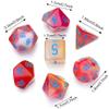 7pcs/Set D4 D6 D8 D10 D12 D20 Dichromatic Polyhedral Dices for Beginner Role Playing Game D&D Dice Set Party Table Board Game Supplieswith A Silver Pouch(BluePurple) view 4