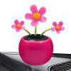 Solar Powered Dancing Figures | Car Dashboard Decorations Swing Flowers | Bobblehead Flower for Car Solar Powered Toys Car Decoration Ornament Shakven view 1