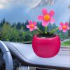 Solar Powered Dancing Figures | Car Dashboard Decorations Swing Flowers | Bobblehead Flower for Car Solar Powered Toys Car Decoration Ornament Shakven view 2