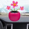 Solar Powered Dancing Figures | Car Dashboard Decorations Swing Flowers | Bobblehead Flower for Car Solar Powered Toys Car Decoration Ornament Shakven view 3