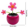 Solar Powered Dancing Figures | Car Dashboard Decorations Swing Flowers | Bobblehead Flower for Car Solar Powered Toys Car Decoration Ornament Shakven view 4