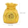 Housoutil Year Piggy Bank Resin Jar Lucky Bag Shaped Decor for Festive Savings for Home Office Car Decoration for Celebrations view 3