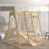 Toddler Jungle Gym, 66" Indoor Playground Set with Swing, Rock Climb Wall, Slide, Monkey Bars, Wood & Rope Ladder, Rope Wall Ladder for Kids 1-8yrs view 1